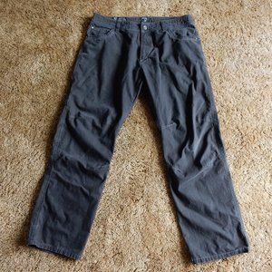 KUHL REVOLVR PANTS black 38x32 vintage patina crag series hiking XLNT COND.